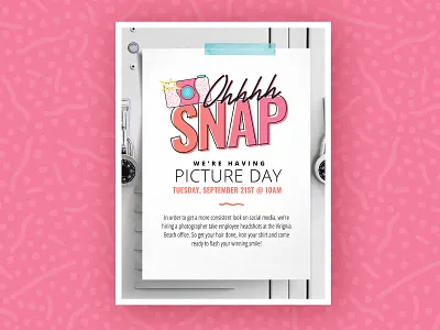 Picture Day Flyer 90s flyer lettering retro typography