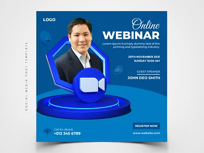 Social media post template fashion