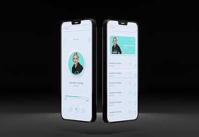 Music Player app design typography ui ux