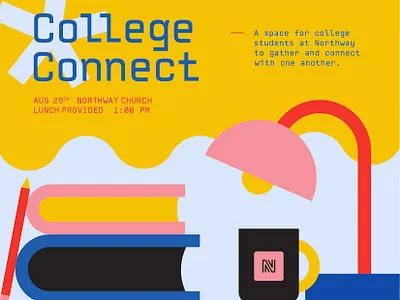 College Connect Event church design college college event design geometric graphic design shapes
