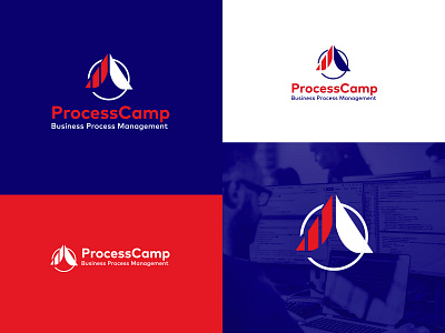 Process Camp - Logo design business camp logo business process camp camp logo line up logo management logo process process camp process camp logo processcamp progress logo tent logo