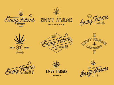 Envy Farms Explorations badge brand branding cannabis design graphic design illustration lettering logo logotype retro type typography vintage