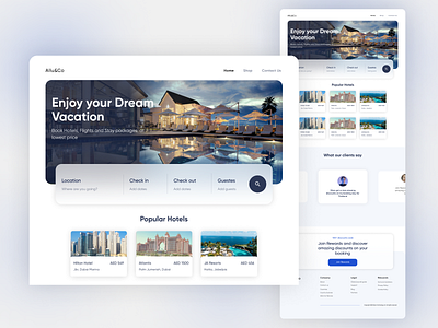 Hotel Booking page animation app design product design ui ux web