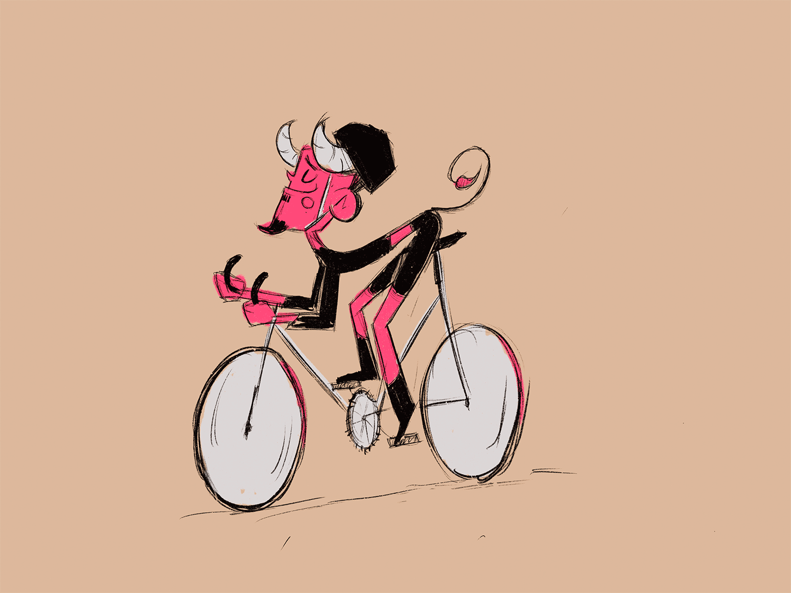 Devil Riding animation character character design demonio demony devil gif illustration motion graphics