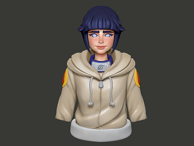 Hyuga Hinata 3d 3d designer anime artph bahrain boruto byakugan character dribbble game graphic designer hinata hyuga illustration naruto ph philippines riyah baylon shipppuden uzumaki