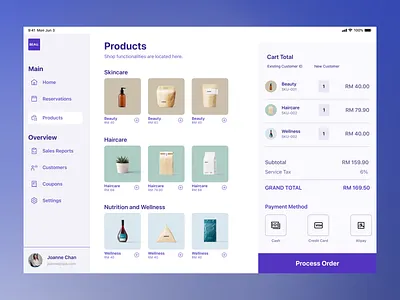 Beau - POS App Design for iPad OS #1 ipad pos ui ui design