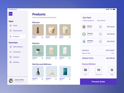 Beau - POS App Design for iPad OS #1 ipad pos ui ui design
