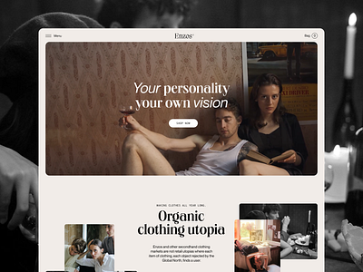 Enzos Editorial clothes design interactions ecommerce editorial fashion interactions interface online shop online shopping product page user experience web web interaction website women