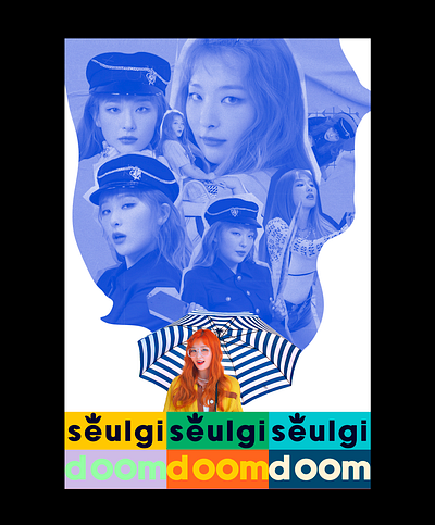 seulgidoom collage digital collage graphic design kpop poster design red velvet seulgi