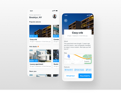 Apartment Rental App apartment rental app design inspiration mobile mobile app design mobile design popular ui design uiux