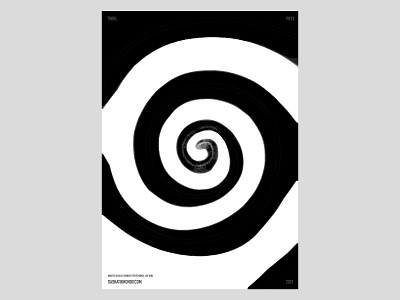 P013 bw design illustration poster practice print twirl