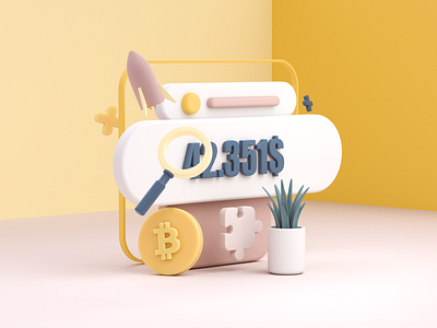 Bitcoin Price 3d art bitcoin branding c4d cripto design etherium illustration inspiration inspirations litecoin logo maxon ui vector