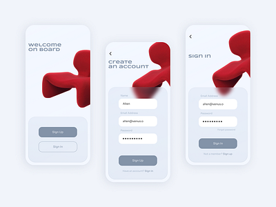 Sign Up Mobile app daily dailyui design form ios mobile page product sign in sign up ui ux