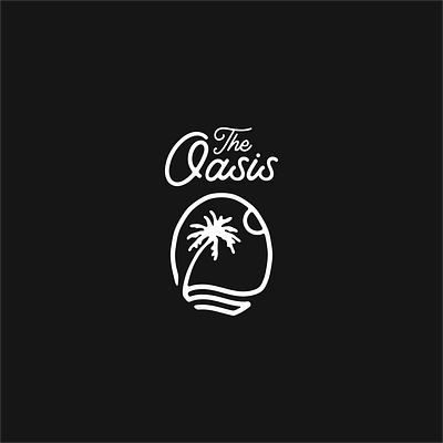 The Oasis bold branding clean design golf graphic design handmade illustration logo minimal oasis typography