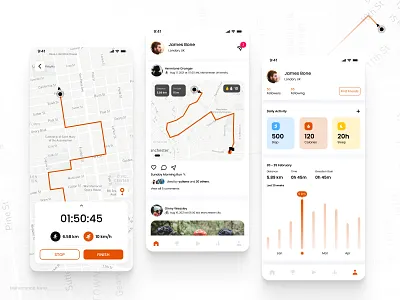 Runtrack bike mobileapp running workout