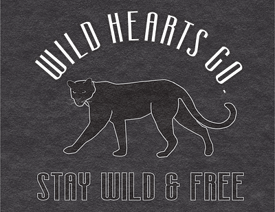 Wild Hearts Co. branding cat design graphic design illustration jungle logo panther wild