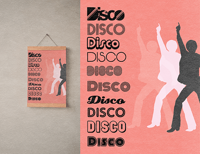 Disco Poster branding dance design disco graphic design illustration music pink poster retro stationary time typography vibrant