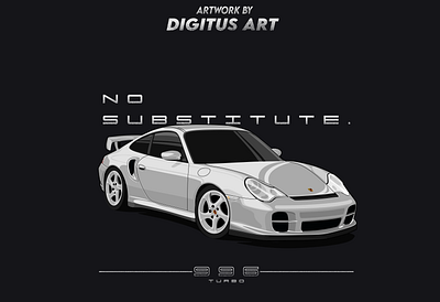 Porsche 996 Turbo art branding cars design illustration logo vector