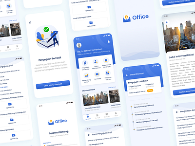 E-Office Kota Palembang adobe xd city design e office figma government mobile app design office app ui ui design uiux ux ux design