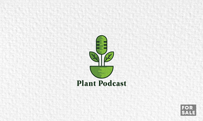 Plant Podcast branding design green illustration logo logo design logo designer logodesign logotype nature plant podcast vector