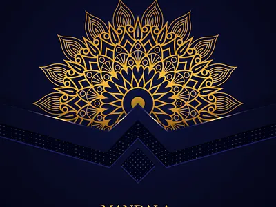 Floral mandala background design meditation