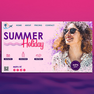 Travel Web UI Landing Page beautiful branding css dailyui design designs graphic design graphicdesign html inspirational landing page places travel ui web design