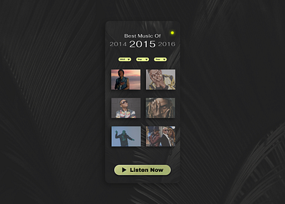 Best of 2015 - Daily UI 63 063 app app design best of 2015 branding daily ui design graphic design hiphop ui ui design