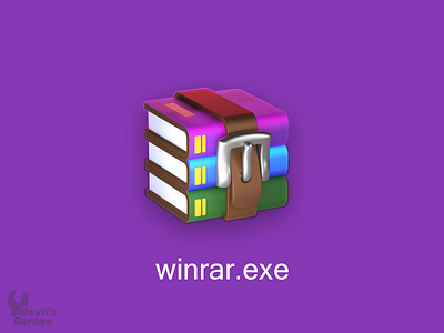 winrar.exe 3d branding cinema4d icons illustration logo low poly ui windows winrar