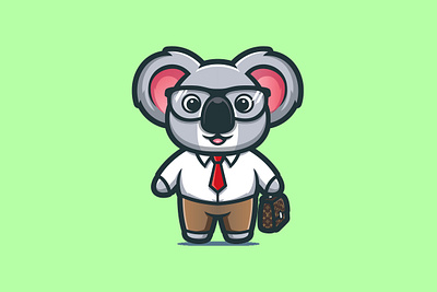 Koala Employee || Mascot Logo animal logo cartoon animal cartoon character cartoon logo character design cute animal cute cartoon cute logo cute mascot illustration kawaii cartoon kawaii logo koala cartoon mascot mascot brand mascot cartoon mascot logo ux ux art