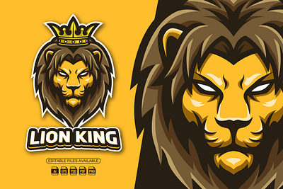 Lion King || Mascot Logo branding cartoon cartoon logo design graphic design illustration lion lion logo logo mascot mascot logo vector