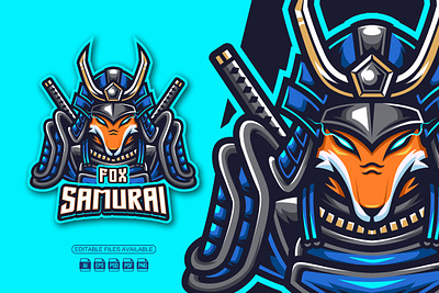 Fox Samurai || Mascot Logo branding cartoon cartoon logo design esports fox logo gaming graphic design illustration japan logo mascot mascot logo samurai samurai logo twitch vector