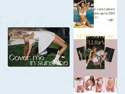 Daily UI #003 – Landing Page beauty clothes concept dailyui dailyui003 design e commerce figma fllforvs fonts forlovelemons landing page shop summer typography ui underwear ux web design women