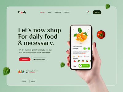 Grocery Web UI delivery app design designer e commerce app ecommerce website food delivery web food web grocery app grocery website online ordering web populr shot restaurant app restaurant web shop tazrin trendy ui uiux web website