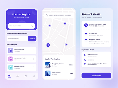 Vaccine Booking App app blur booking clean covid covid 19 flat glassmorphism mobile modern ui vaccination vaccine