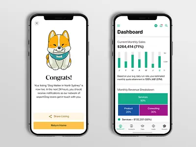 Daily UI 11, 18 – Success and Charts • Mobile Design • iOS charts clean daily ui daily ui 11 daily ui 18 daily ui challenge green ios app minimal mobile mobile app purple simple splash screen success ui ux web design