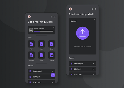 #DailyUI 31: File Upload app dailyui dark design figma file ui