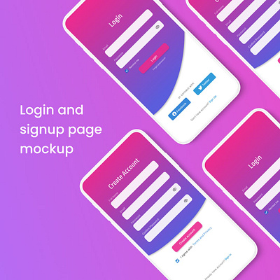 Login and signup page mockup | Figma design illustration mockups ui user research ux