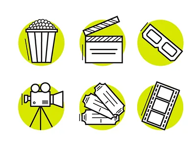Vector Icons: Cinema icons illustrator vector vector icons