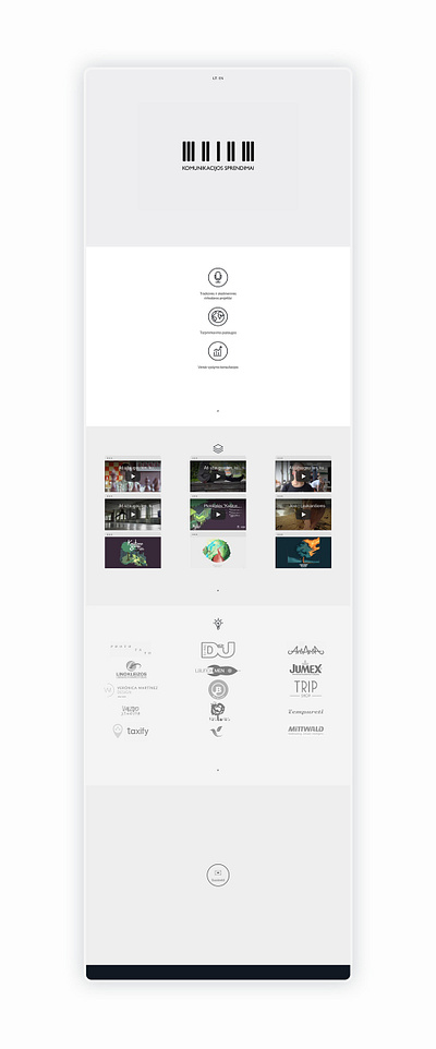 Communications solutions website branding design web