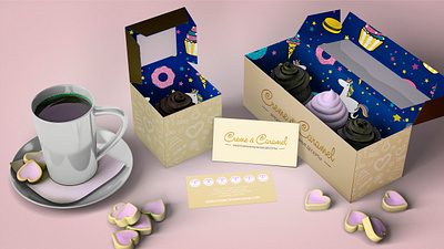 Package for Desserts branding illustrator package photoshop unicorns