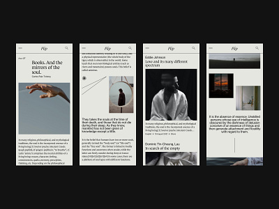 Flip – Mobile Web Layout design layout minimal mobile ui web