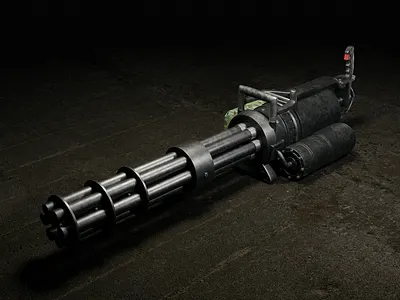 Minigun-Machine Front 3dmodel arm army blender cycles design heavy machine minigun photoshop render weapon