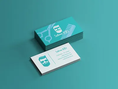 Saloon RIO Business Card Design design graphic design illustration logo
