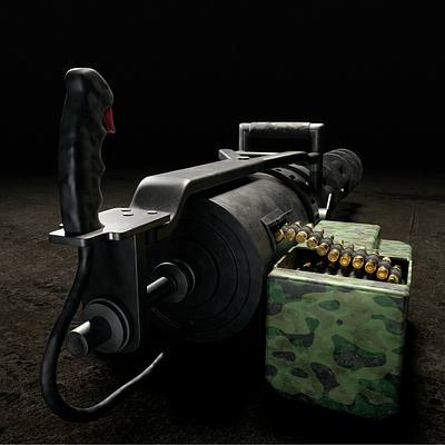 Minigun-Machine Back 3dmodel arm army blender blender3d cycles design gun machine minigun photoshop render weapong