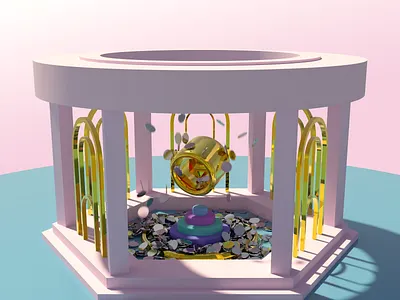 Pavilion Abstract 3dmodel abstract c4d cinema4d color corona render design dual gold illustration light lightning mirror modelling pavilion photoshop render silver