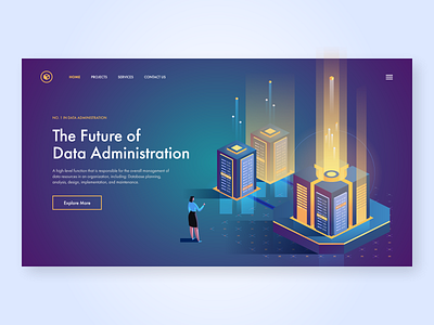 📊 Data Admin Web UI branding design illustration minimal ui ux vector web website