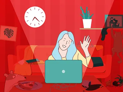 Vector Illustration with a concept for a creative brand creative design dubai graphic design hospitality illustration red background red color saquib sheikh social media travel concept vector design vector illustration