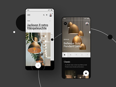 #106.1 - Mobile - Concept shots app concept design ecommerce flat homepage lamps light lightning minimalism mobile phone rwd shop smartphone store ui ux webdesign