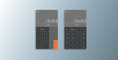 Calculator UI (DailyUI #004) 004 android app calculator dailyui design graphic design ui