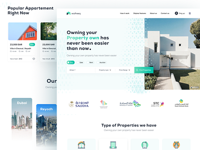 Real Estate Website branding landing page real estate ui ux web design website design